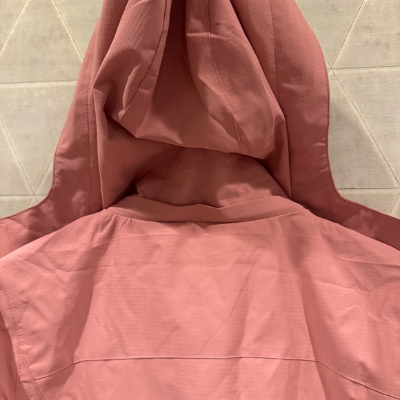 OTU Women's Waterproof Rain Jacket Lightweight Hooded Raincoat for Hiking Pink M - Picture 13 of 16